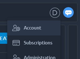 Account Menu