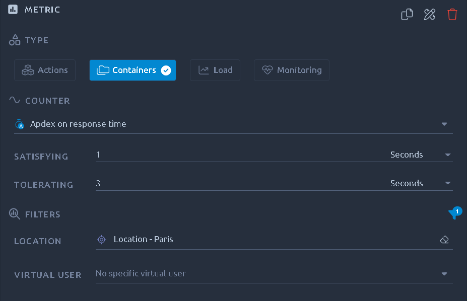 APDEX Metric Configuration