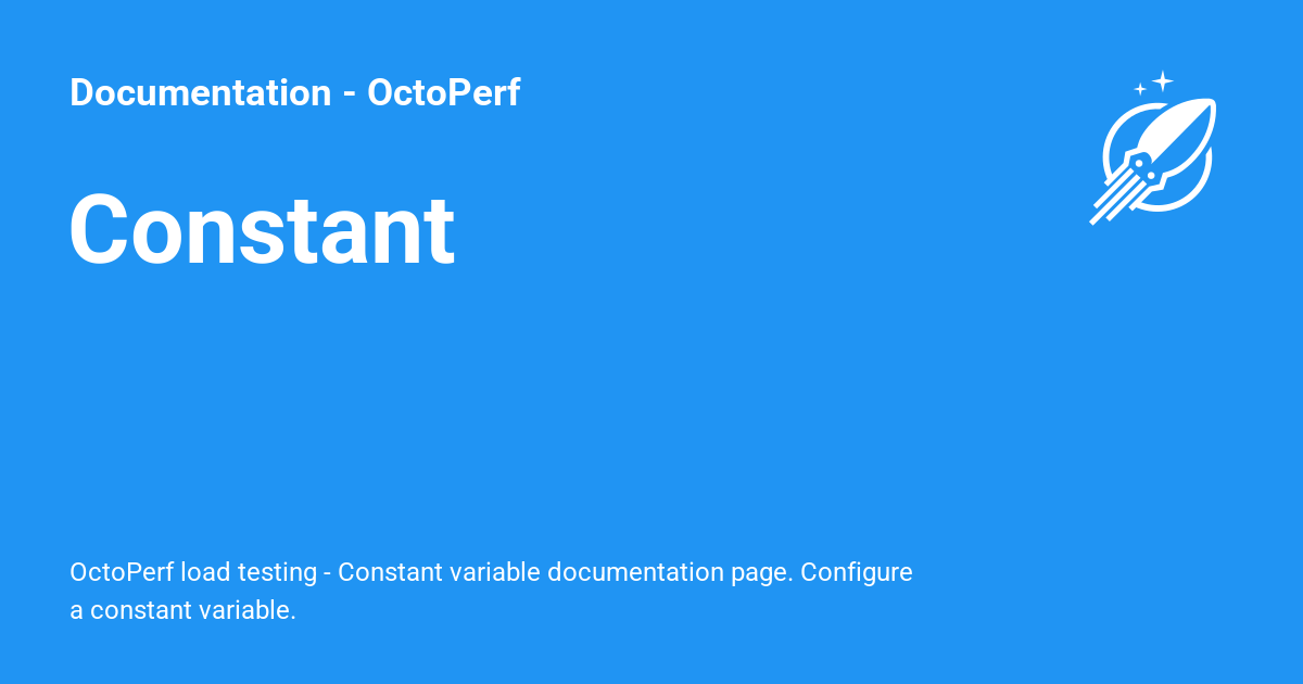 Constant - Documentation - OctoPerf
