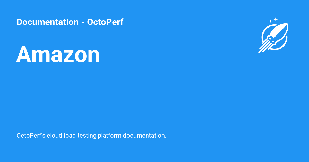 Amazon Op2 Examples Amazon - Documentation - OctoPerf