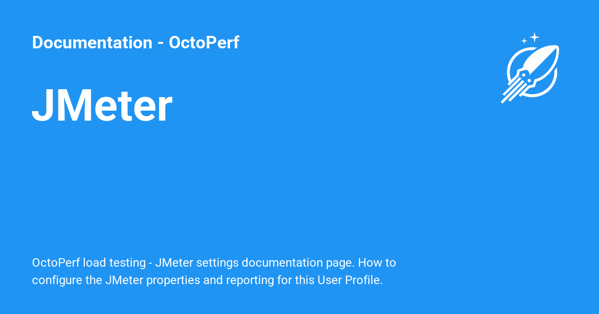 JMeter - Documentation - OctoPerf
