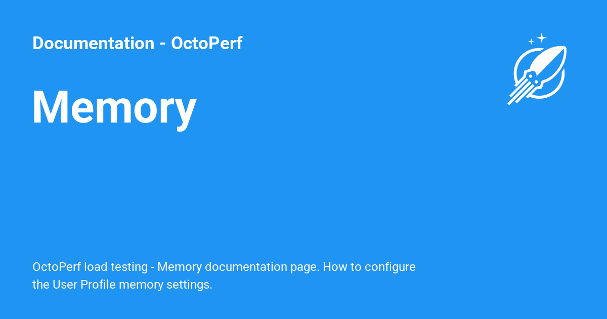 Memory - Documentation - OctoPerf