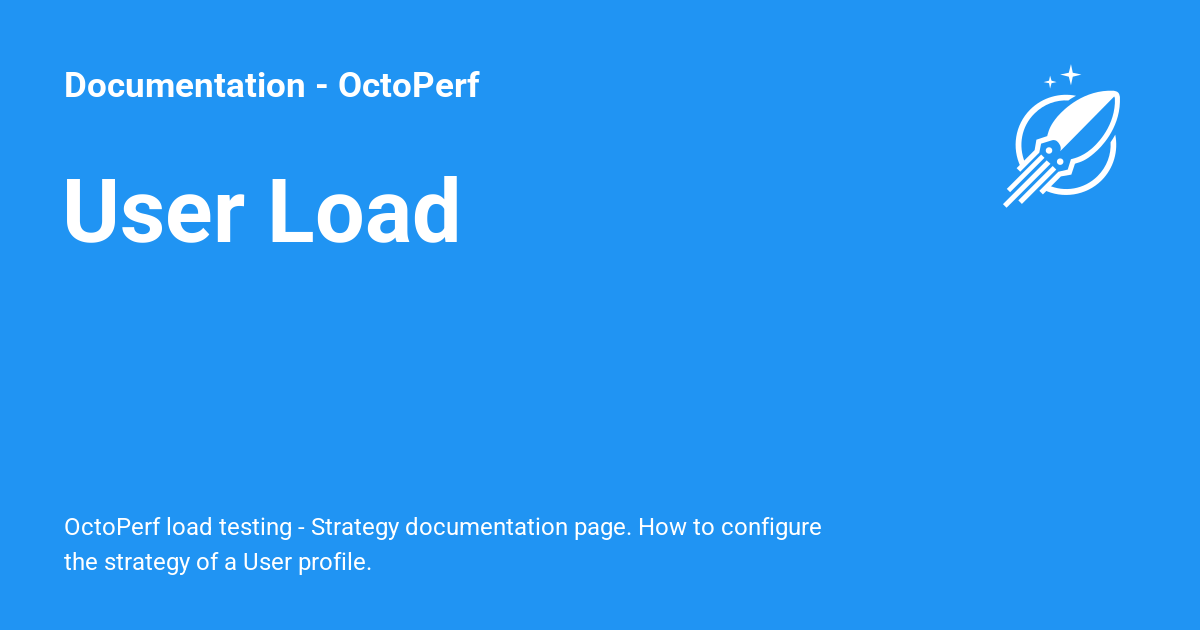 User Load - Documentation - OctoPerf