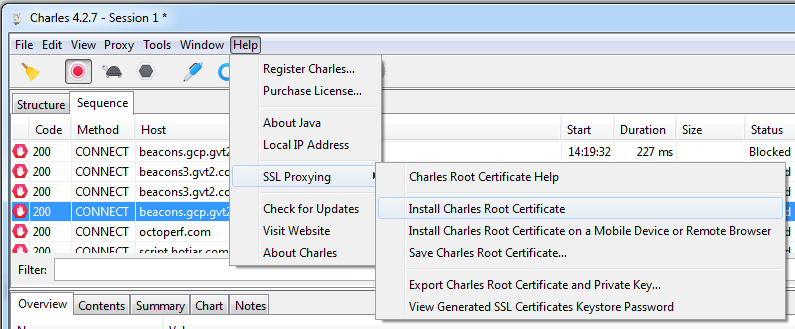 Trust root certificate