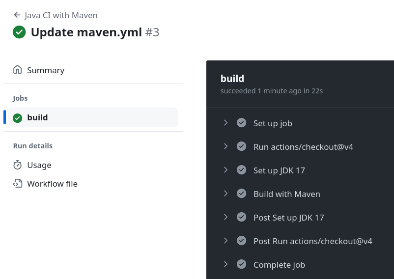 Github Actions Build Success