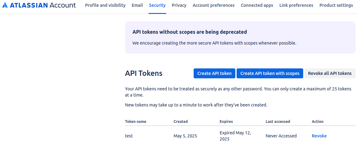 Create a Jira Cloud API token