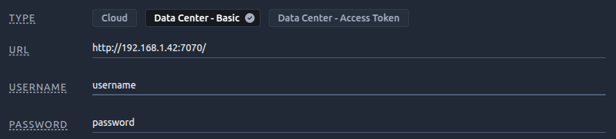 Jira Data Center basic connection