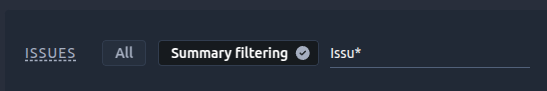 Issues filtering