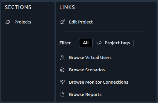 Project tags pre-filter toggle
