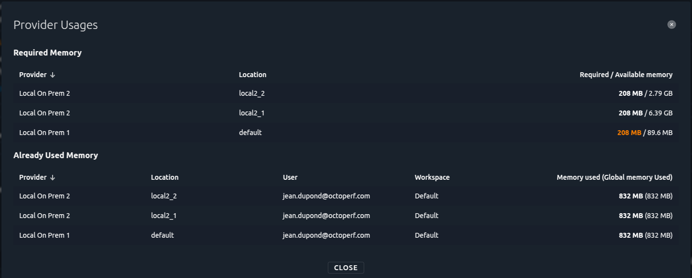 Inspect Providers Dialog